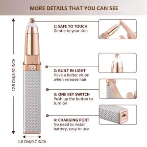2 in 1 Painless face remover & Eyebrow Trimmer