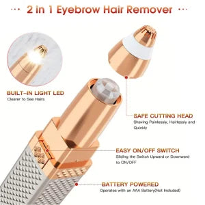 2 in 1 Painless face remover & Eyebrow Trimmer
