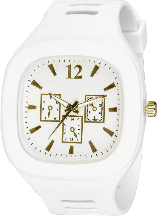 Skylark Black and White Square Watch with Luxury Gift Box