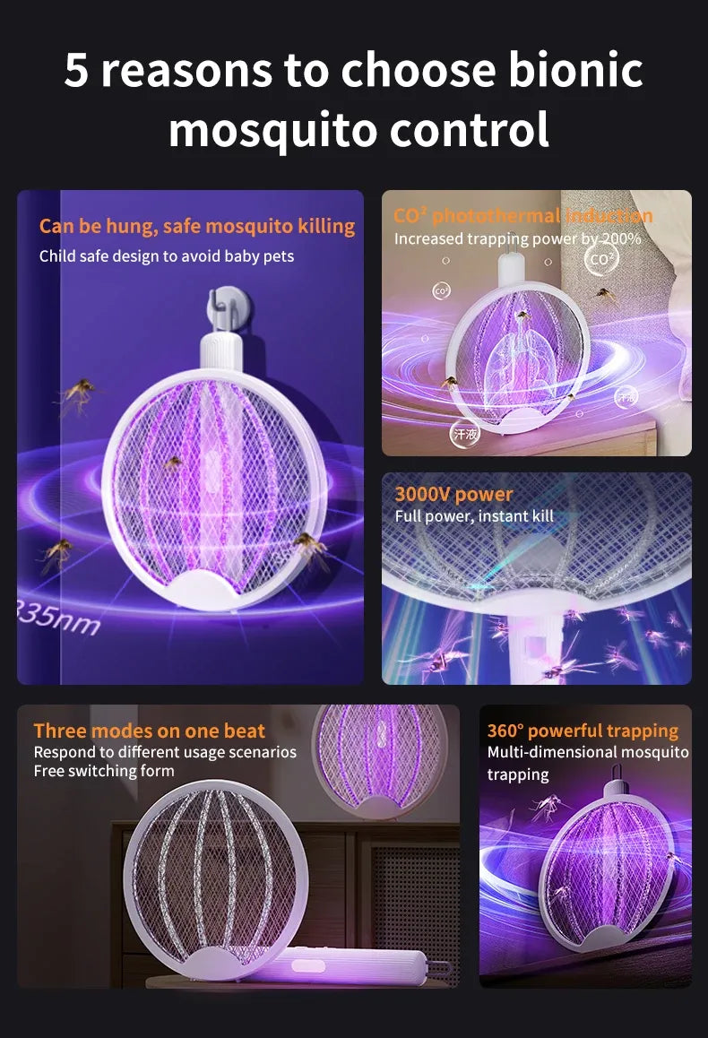 Electric UV Light Mosquito Killer with Foldable Design